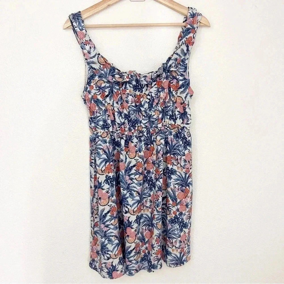Line and Dot Sunday Tropical Mini Dress in Multicolors, Size Small - Picture 5 of 10
